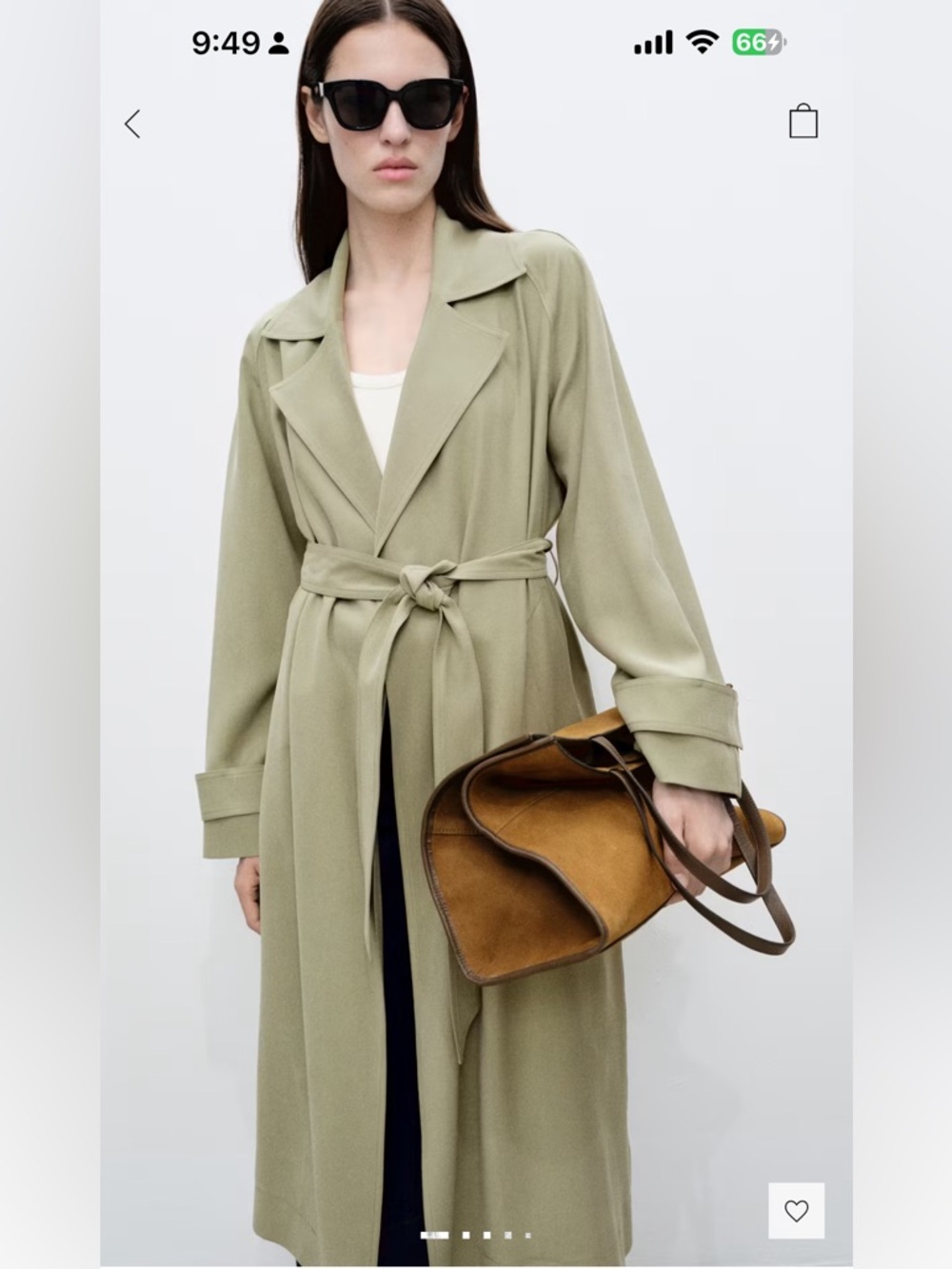 MANGO SOFT TRENCH COAT WITH BELT Size S NWT
